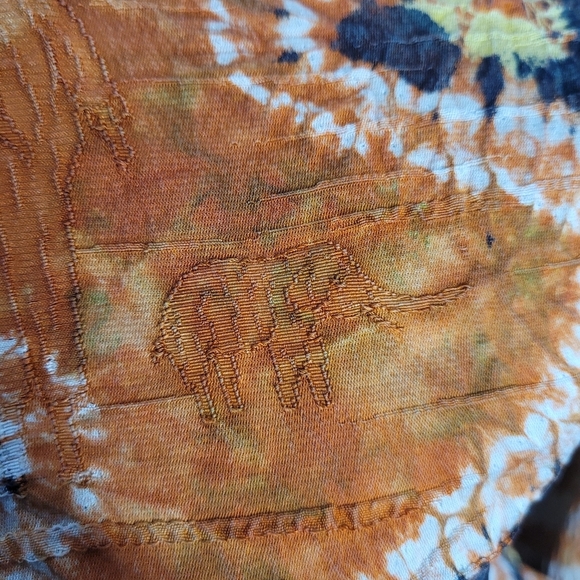Handmade orange kimono jacket - Picture 7 of 11